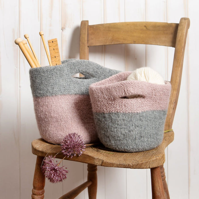 Felted Sweater Knitting Basket, This is a knitting basket I…