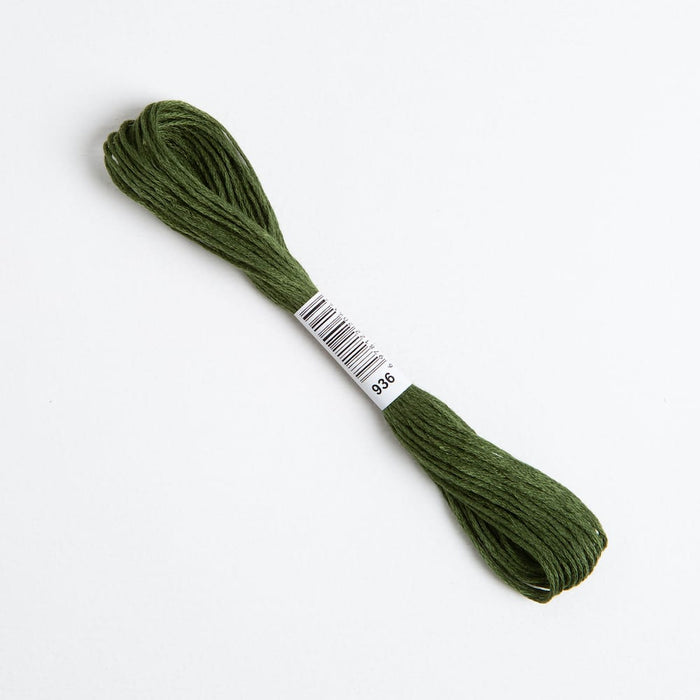 Forest Green Embroidery Thread Floss 936 - Wool Couture