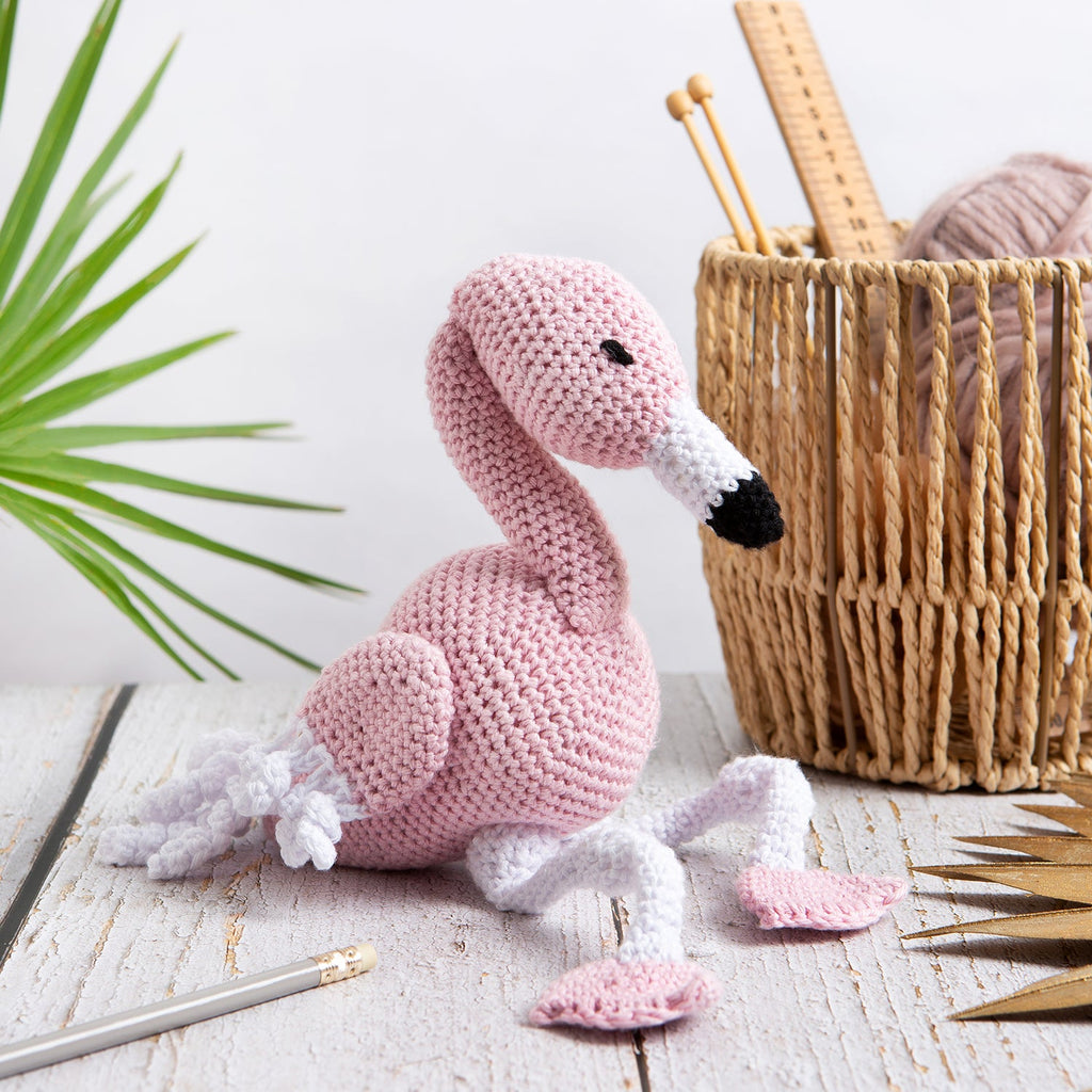 Freya The Flamingo Cotton Crochet Kit Wool Couture