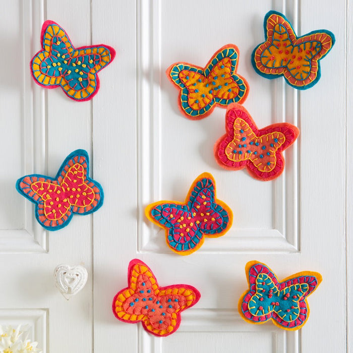 Garland Felt Craft Kit - 8 Butterflies - Wool Couture