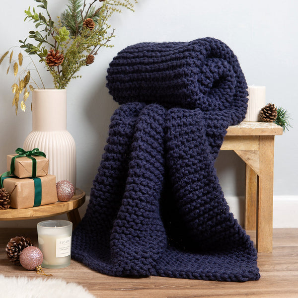 Garter Stitch Blanket Knitting Kit - Wool Couture