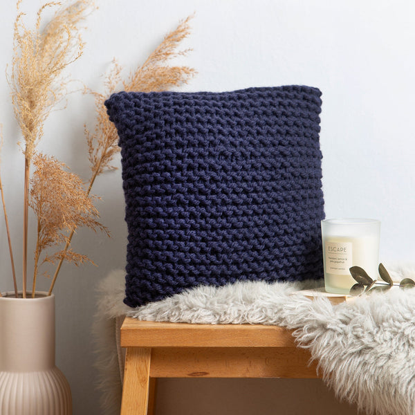 Garter Stitch Cushion Cover Knitting Kit - Wool Couture
