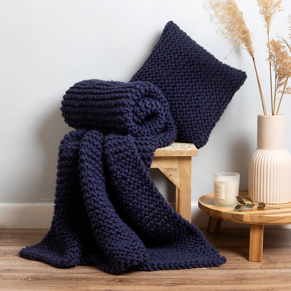 Garter Stitch Cushion Cover Knitting Kit - Wool Couture