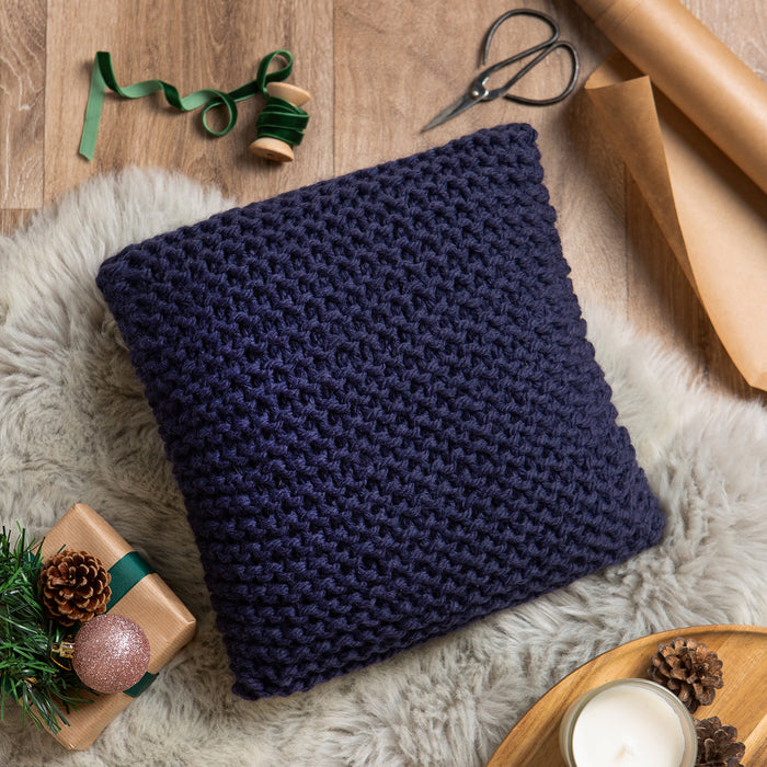 Garter Stitch Cushion Cover Knitting Kit - Wool Couture