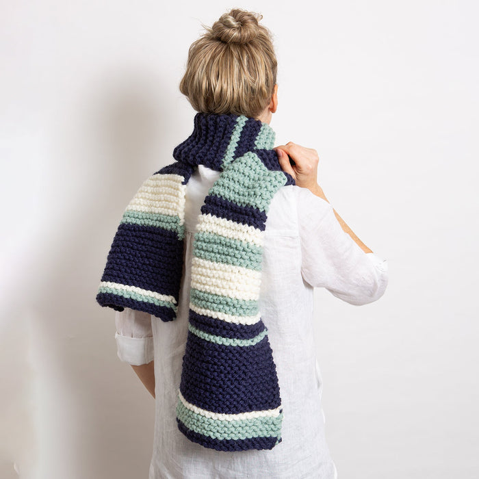 Garter Stripe Scarf Knitting Kit - Wool Couture