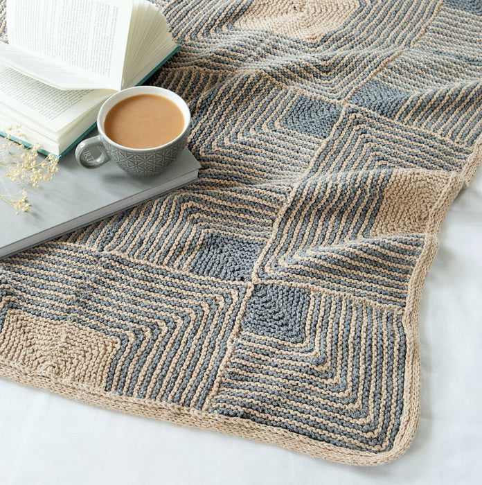 Geometric Blanket Knitting Kit - Wool Couture