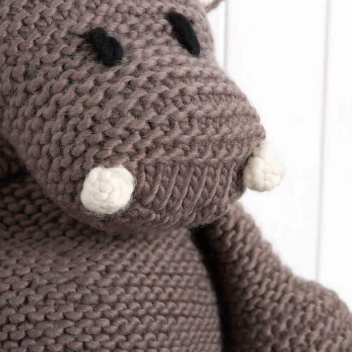 Giant Annie the Hippo Knitting Kit - Wool Couture