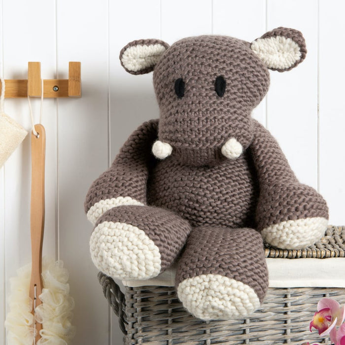 Giant Annie the Hippo Knitting Kit - Wool Couture