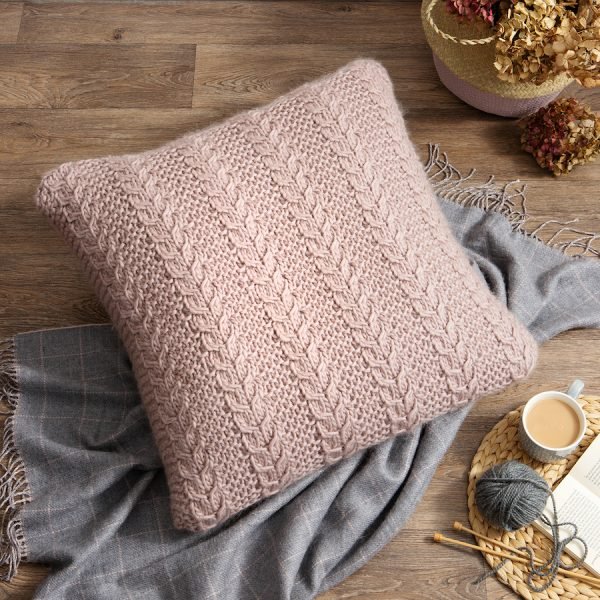 Giant Cable Cushion Knitting Kit - Wool Couture