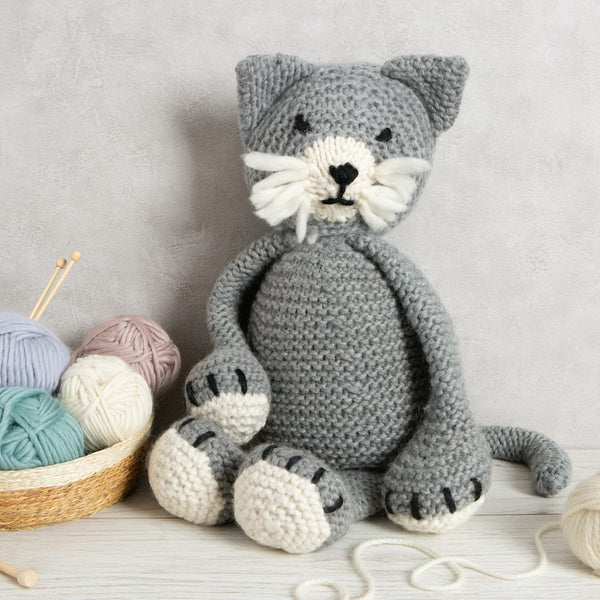 Giant Chloe the Cat Knitting Kit - Wool Couture