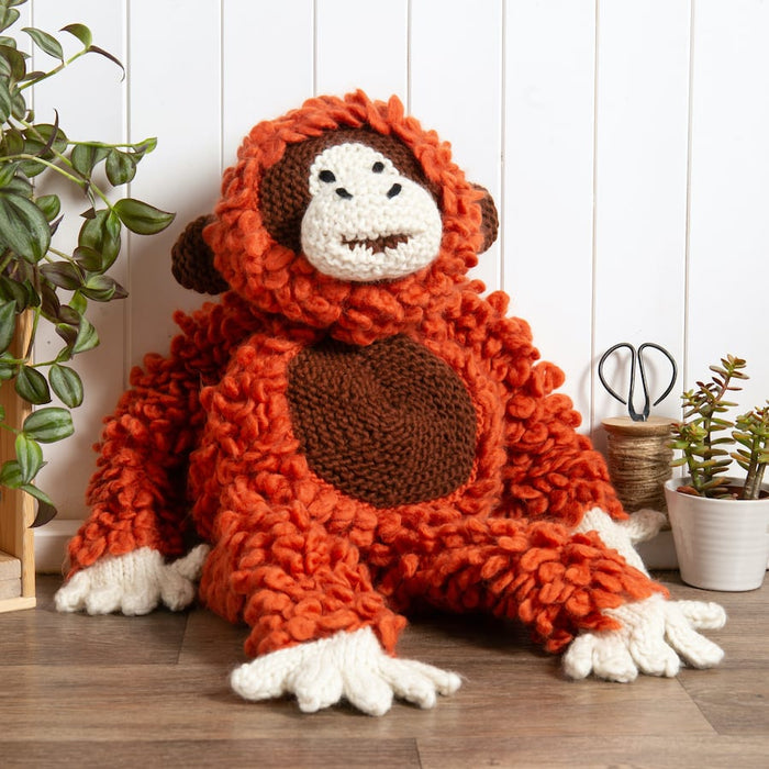 Giant David the Orangutan Knitting Kit - Wool Couture
