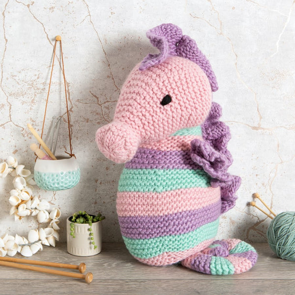 Giant Joan the Seahorse Knitting Kit - Wool Couture