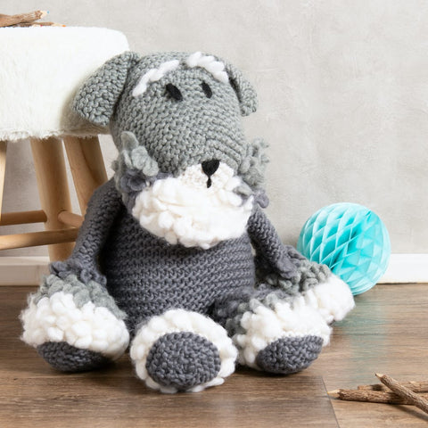 Giant Ozzy the Schnauzer Knitting Kit - Wool Couture