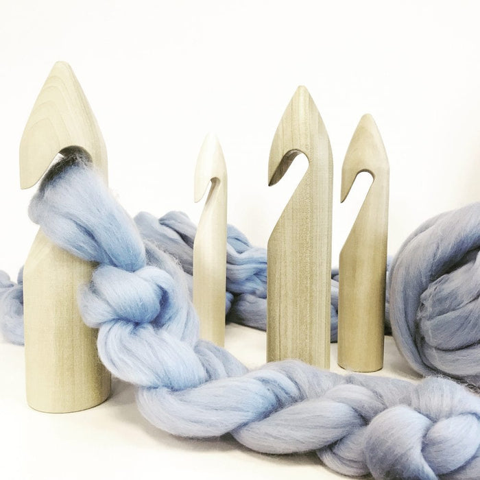 Giant Wooden Crochet Hooks - Wool Couture