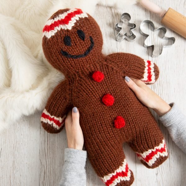 Gingerbread Man Knitting Kit - Wool Couture