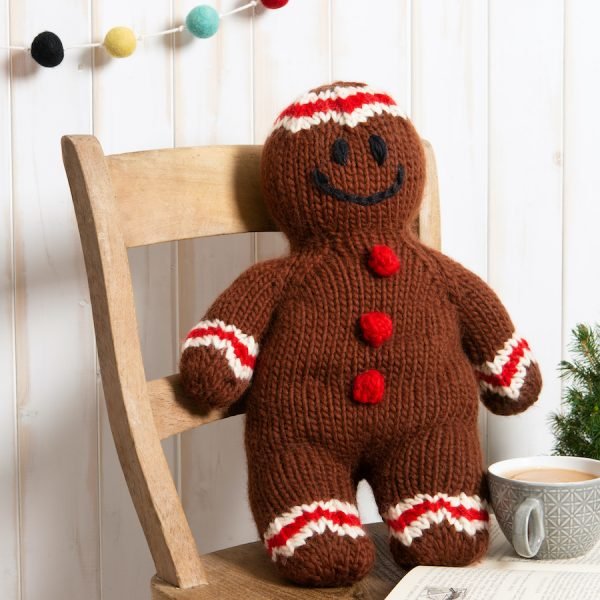 Gingerbread Man Knitting Kit - Wool Couture