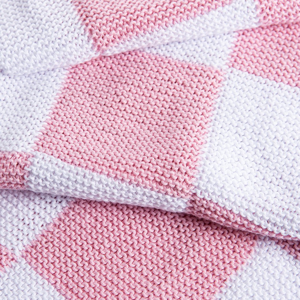 Gingham Blanket Knitting Kit Wool Couture
