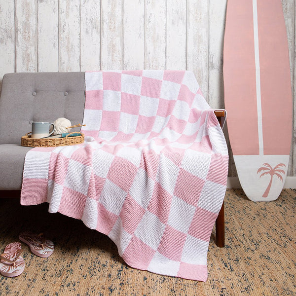 Gingham Blanket Knitting Kit - Wool Couture