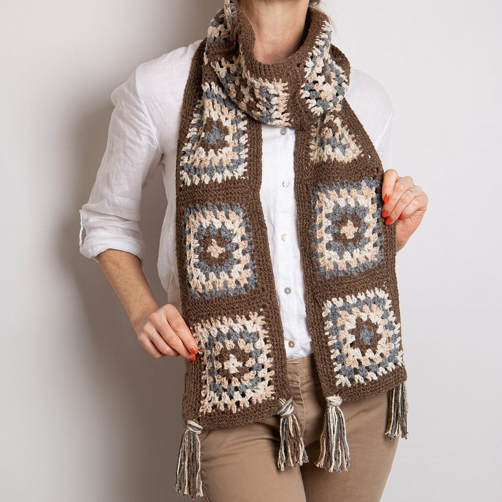 Granny Square Crochet Pattern Pocket Shawl Granny Square Pocket