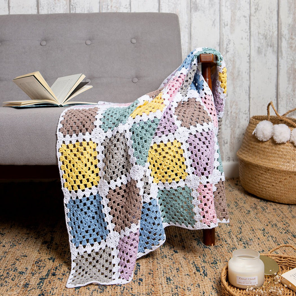 Granny Square Blanket Crochet Kit– Wool Couture