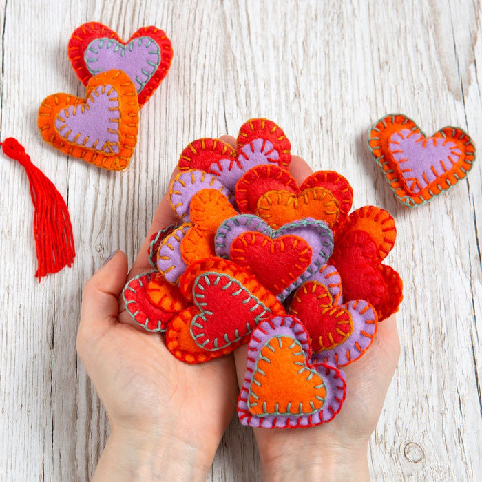 Handful of Hearts Felt Craft Kit - Wool Couture