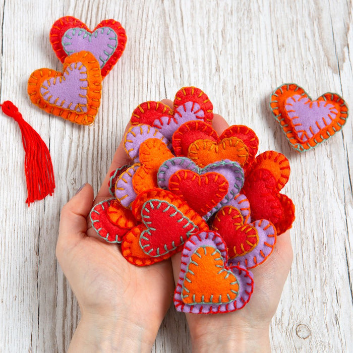 Handful of Hearts Felt PDF Pattern - Wool Couture