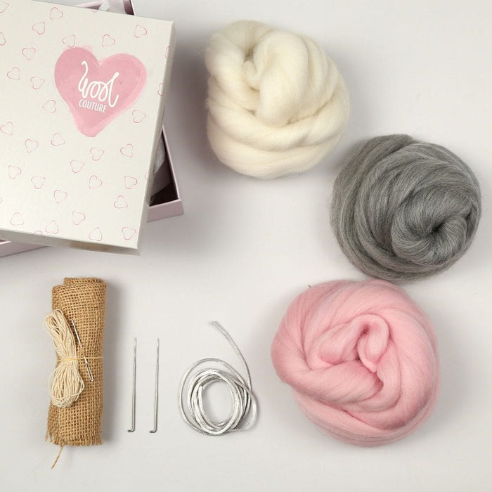 Heart Bunting Needle Felting Kit - Wool Couture