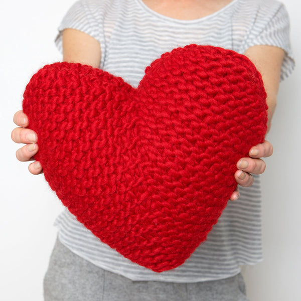 Heart Cushion Knitting Kit - Wool Couture