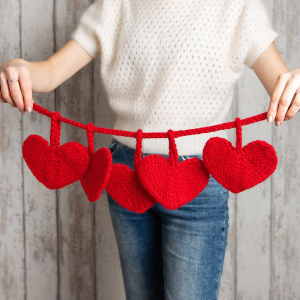 Heart Garland Knitting Kit - Valentines - Wool Couture
