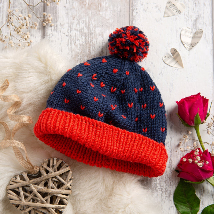 Heart Hat Knitting Kit - Wool Couture