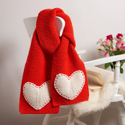 Heart Scarf Knitting Kit - Wool Couture