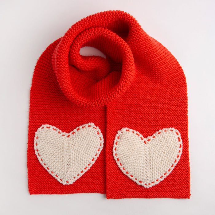 Heart Scarf Knitting Kit - Wool Couture