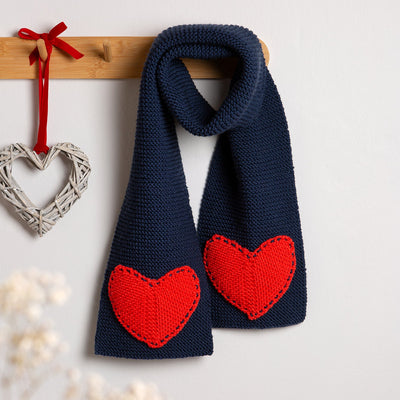 Heart Scarf Knitting Kit - Wool Couture