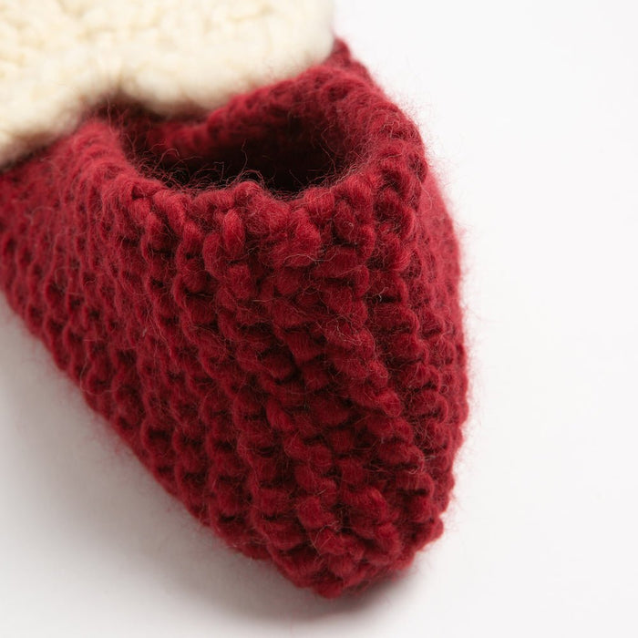 Heart Slipper Knitting Kit - Wool Couture