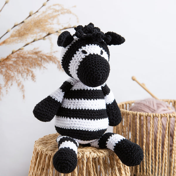 Holly The Zebra - Cotton Crochet Kit - PRE ORDER - Wool Couture