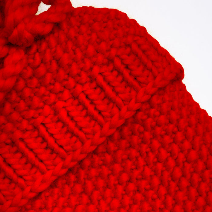 Hot Water Bottle Cover Knitting Kit - Red - Wool Couture