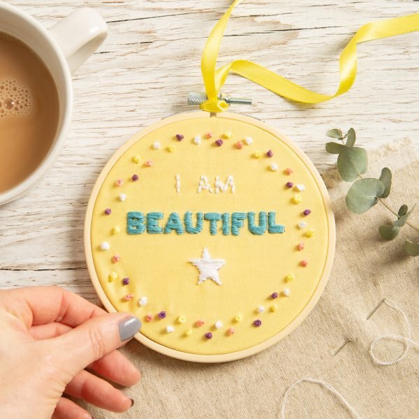 I am Beautiful Embroidery Kit - Wool Couture