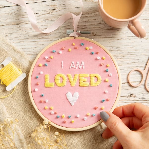 I am Loved Embroidery Kit - Wool Couture