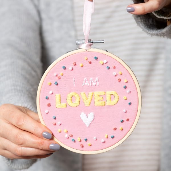 I am Loved Embroidery Kit - Wool Couture