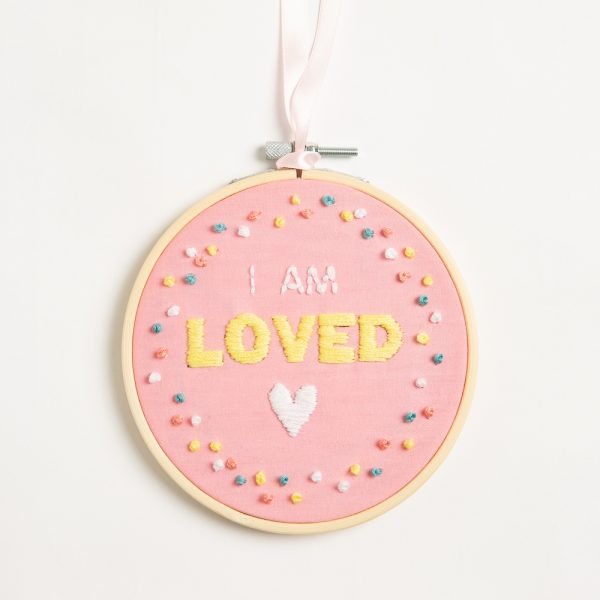 I am Loved Embroidery Kit - Wool Couture