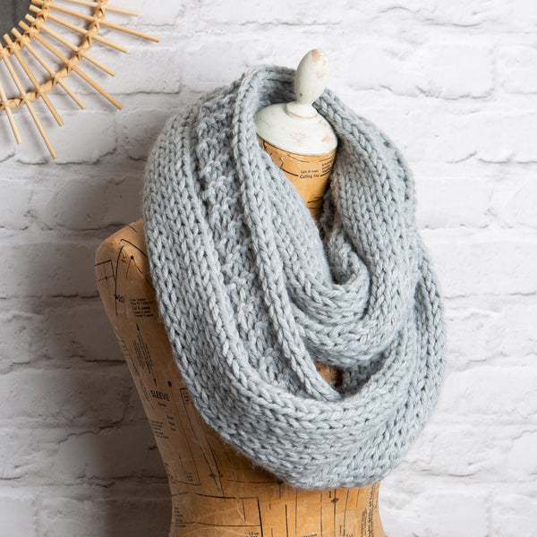 Infinity Scarf Knitting Kit - Beginners Basics - Wool Couture