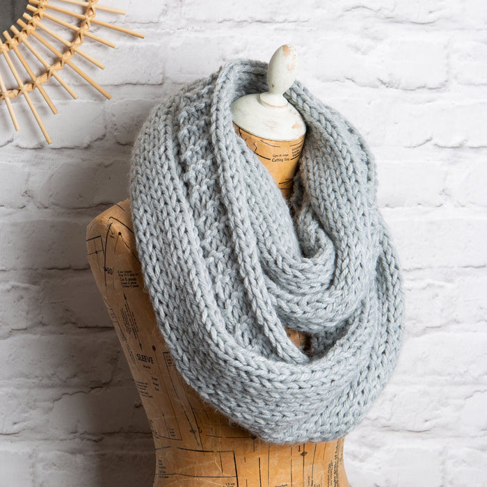 Infinity Scarf Knitting Kit - Beginners Basics - Wool Couture