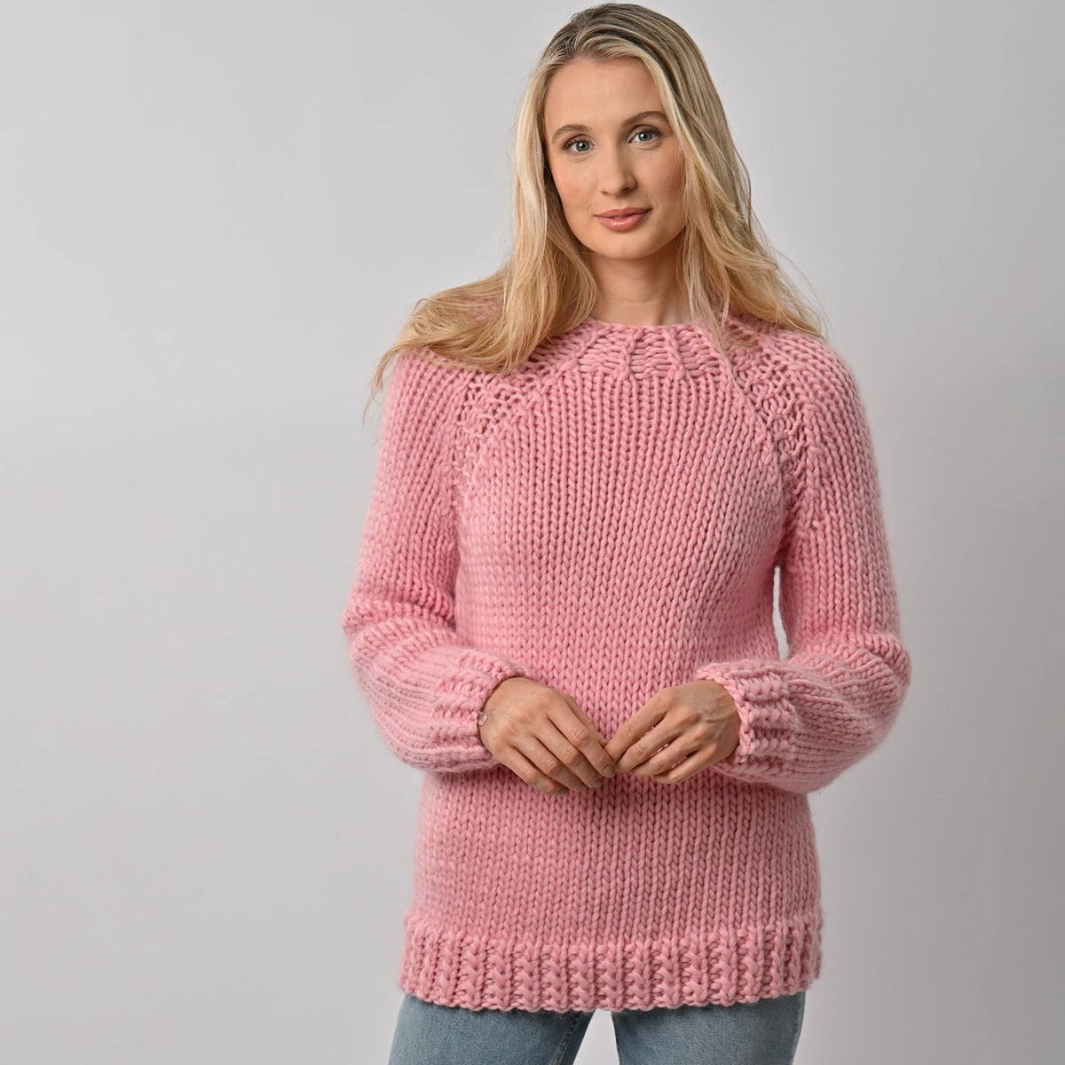 Pink Jumper Ready Made Sample - Size UK 8-10 | Wool Couture