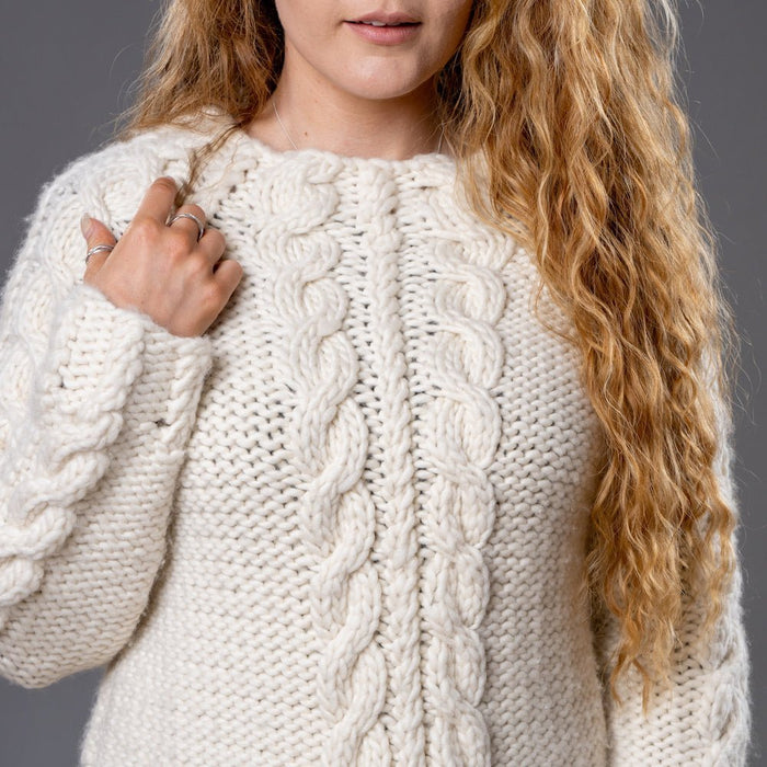 Jumper Knitting PDF Pattern - Cable Knit Jumper - Wool Couture