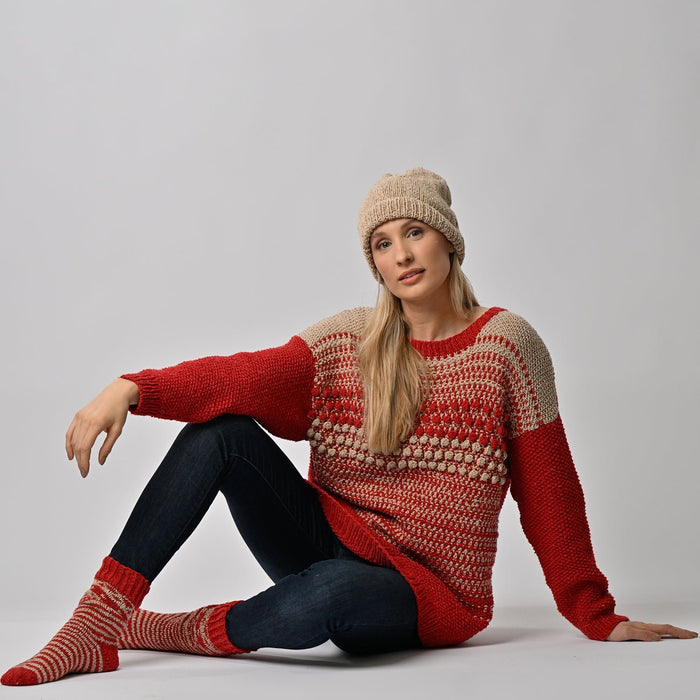 Knitting Kit Bundle - Billy Jumper, Bobby Hat + Fair Isle Socks - Wool Couture