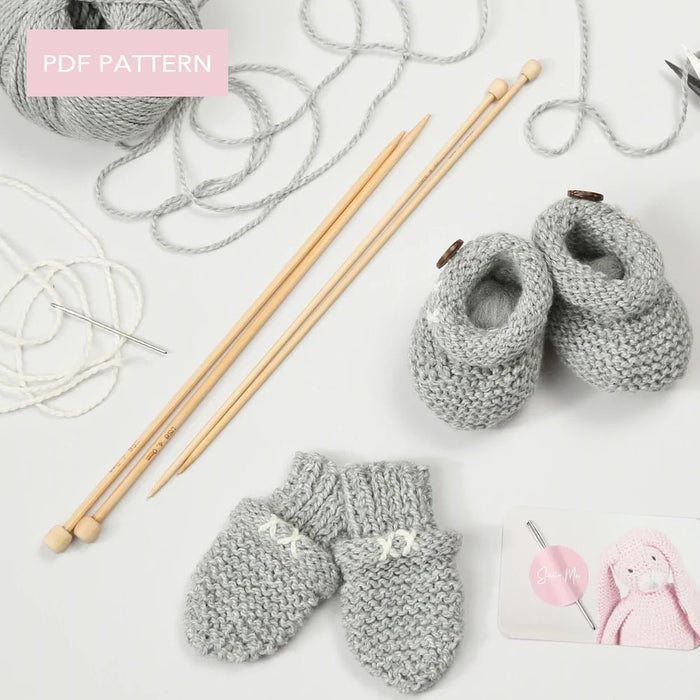 Knitting PDF Pattern - Baby Mittens & Booties - Wool Couture