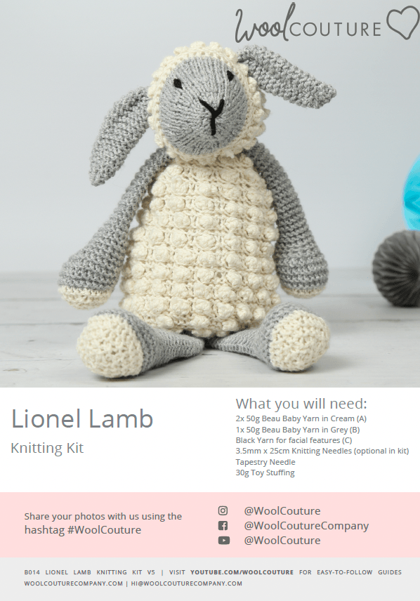 Knitting PDF Pattern - Lionel Lamb - Wool Couture