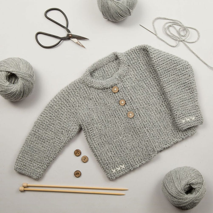 Lilly Cardigan Baby Knitting Kit - Wool Couture