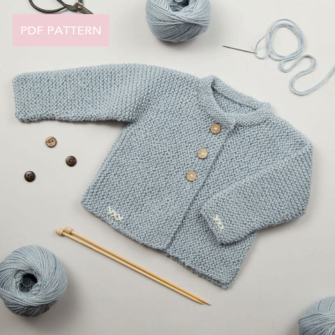 Lilly Cardigan Baby Knitting Pattern PDF - Wool Couture
