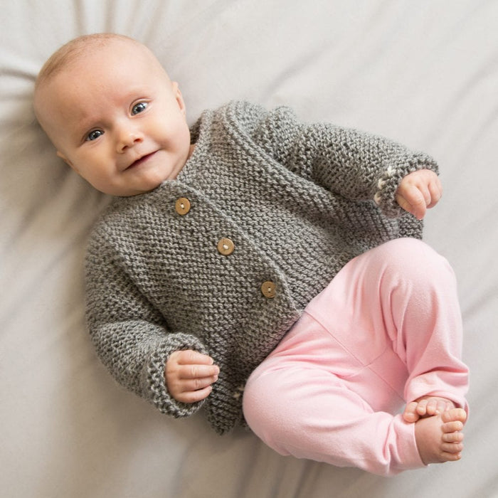Lilly Cardigan Baby Knitting Pattern PDF - Wool Couture